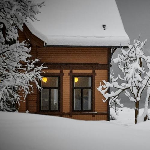 house in winter